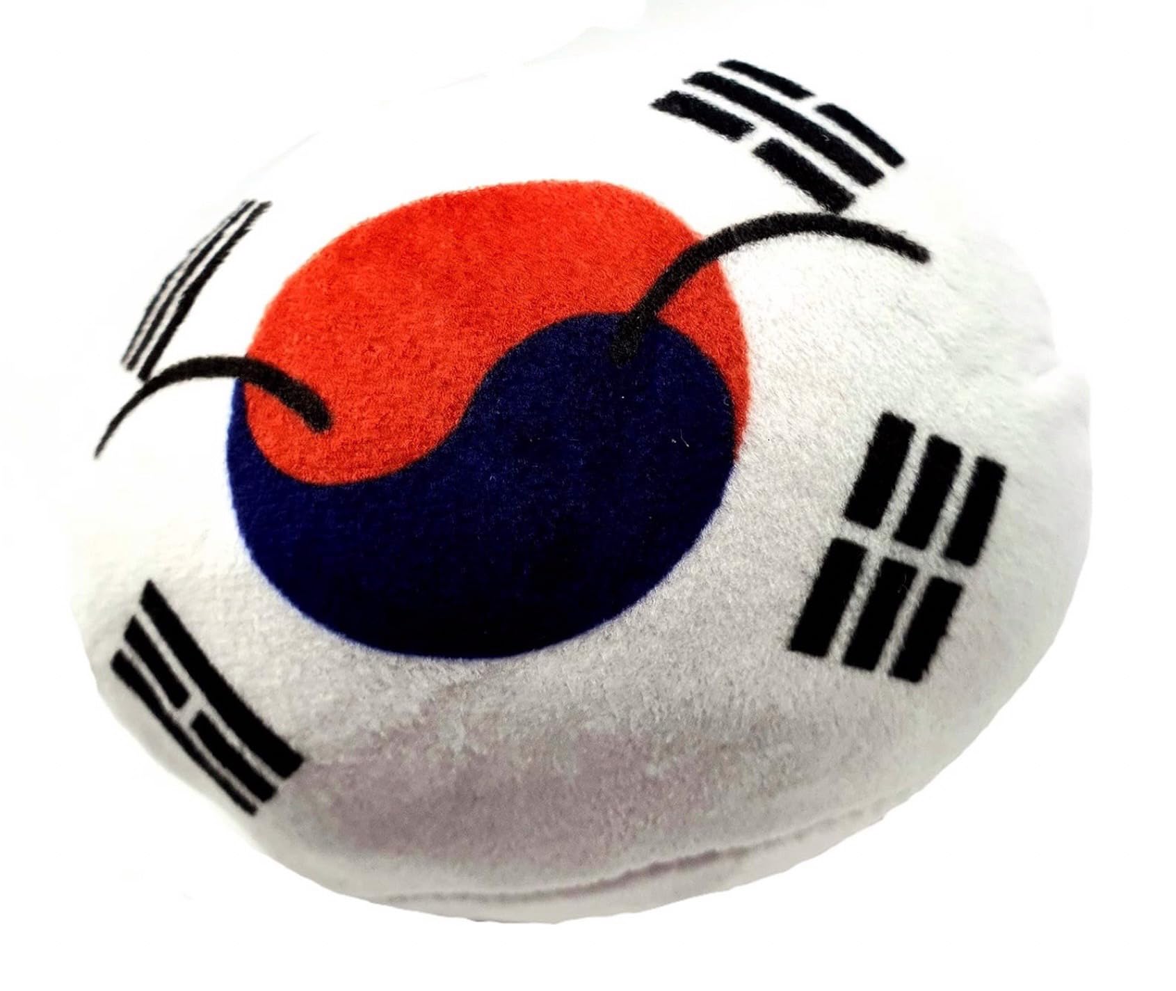 SNS Components North East Asia CountryPlushies Country Ball Japan & Korea Flag Cuddly Meme Ball Gift Keyring Pack of 3