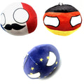 SNS Components CountryPlushies Country Ball EU Germany France European Flag Cuddly Meme Ball Gift Keyring Pack of 3