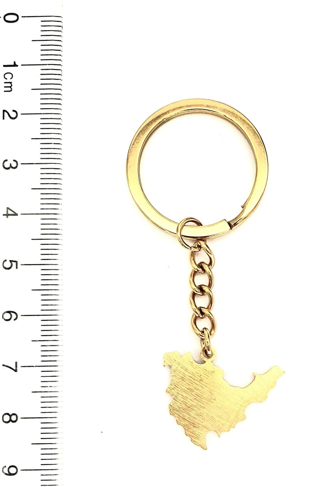 SNS Components Saint Martin Sint Maarten Map Outline Caribbean Gold Country Flag Country Flag Key Ring Chain Metal Enamel Keyring