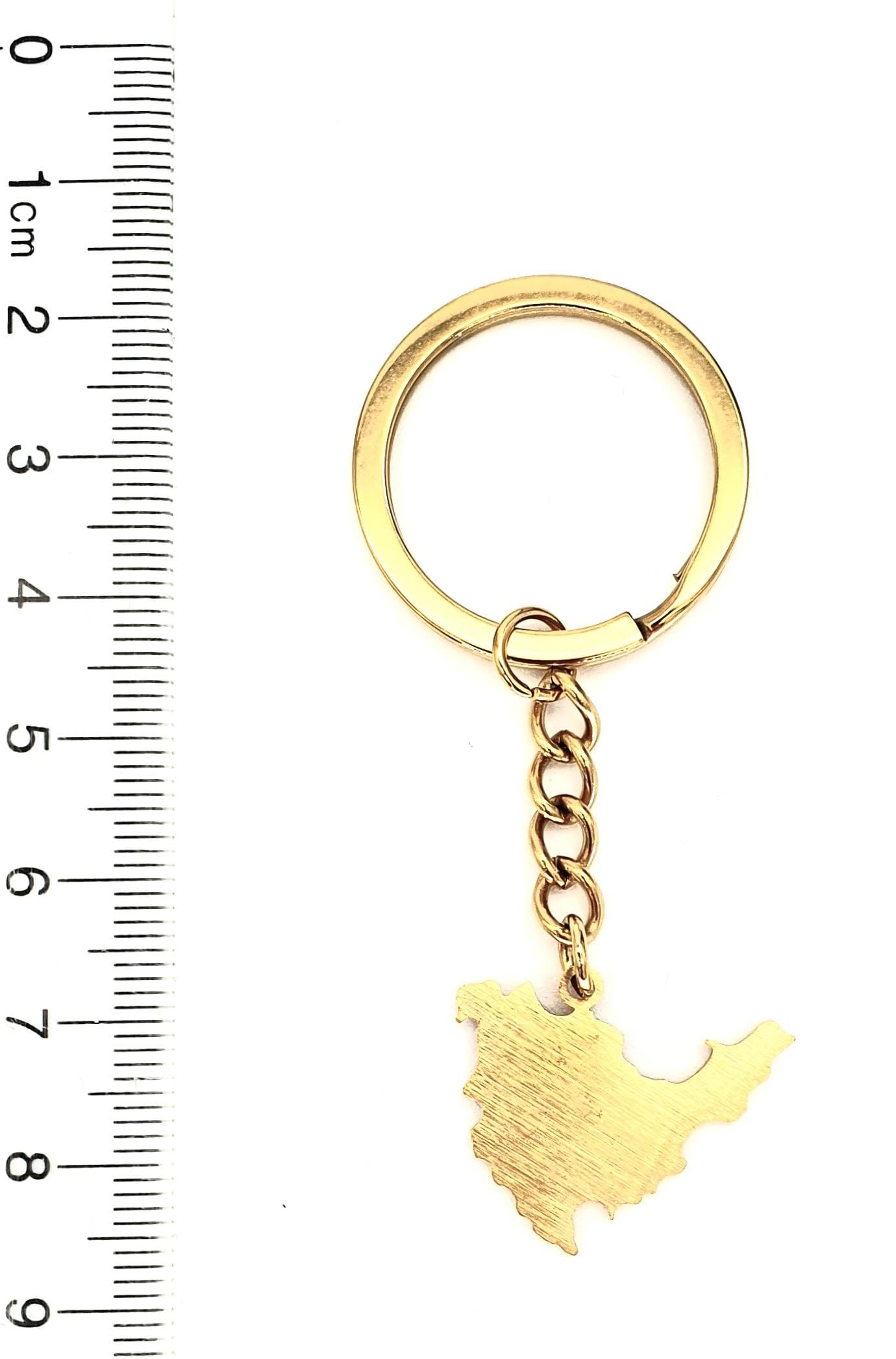 SNS Components Saint Martin Sint Maarten Map Outline Caribbean Gold Country Flag Country Flag Key Ring Chain Metal Enamel Keyring