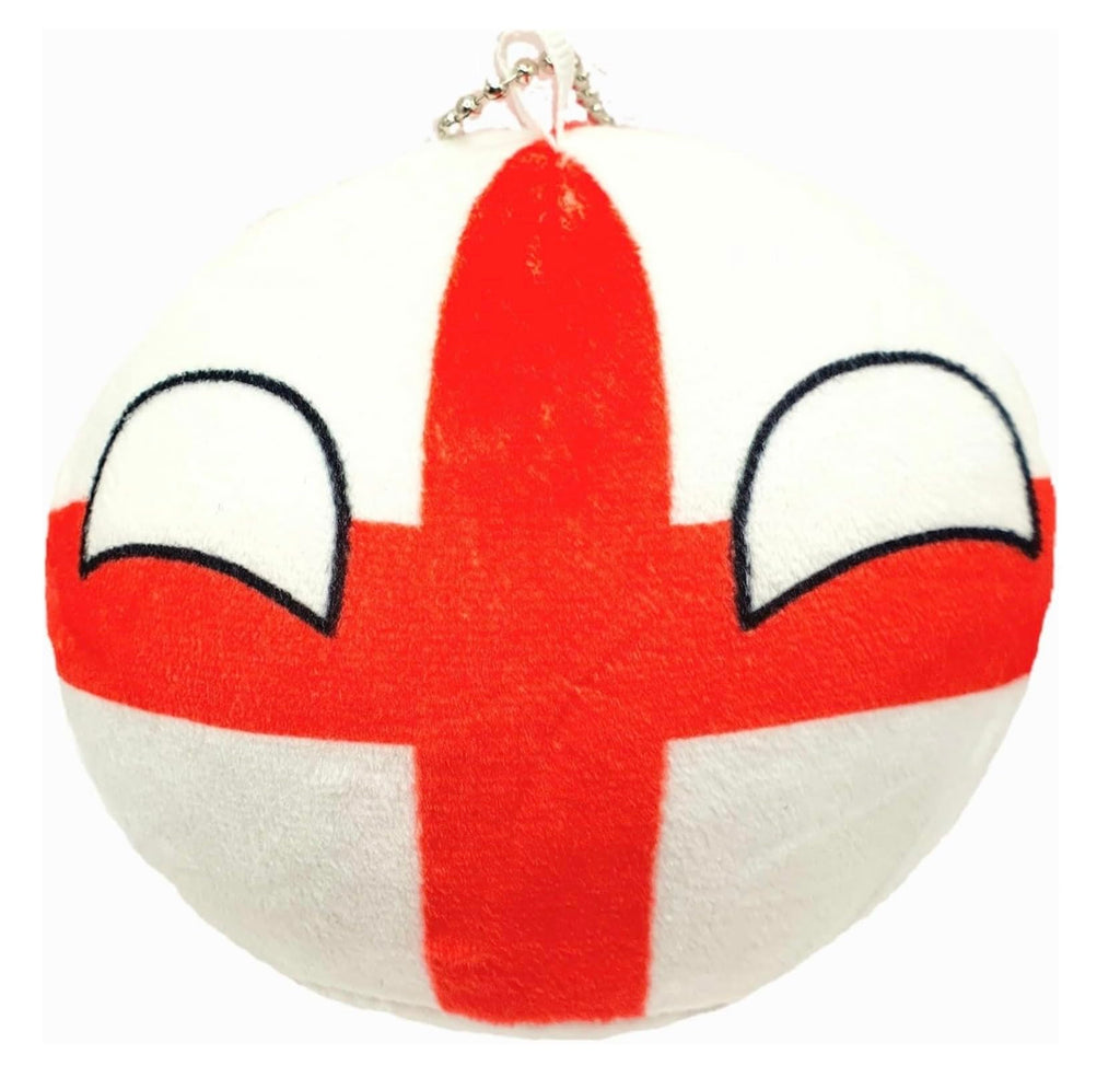 SNS Components CountryPlushies Country Ball Wales England Welsh English Flag Cuddly Meme Ball Gift Keyring Pack of 2
