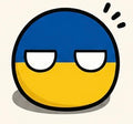 Ukraine Country Ball 400g 12cm Country Plushie