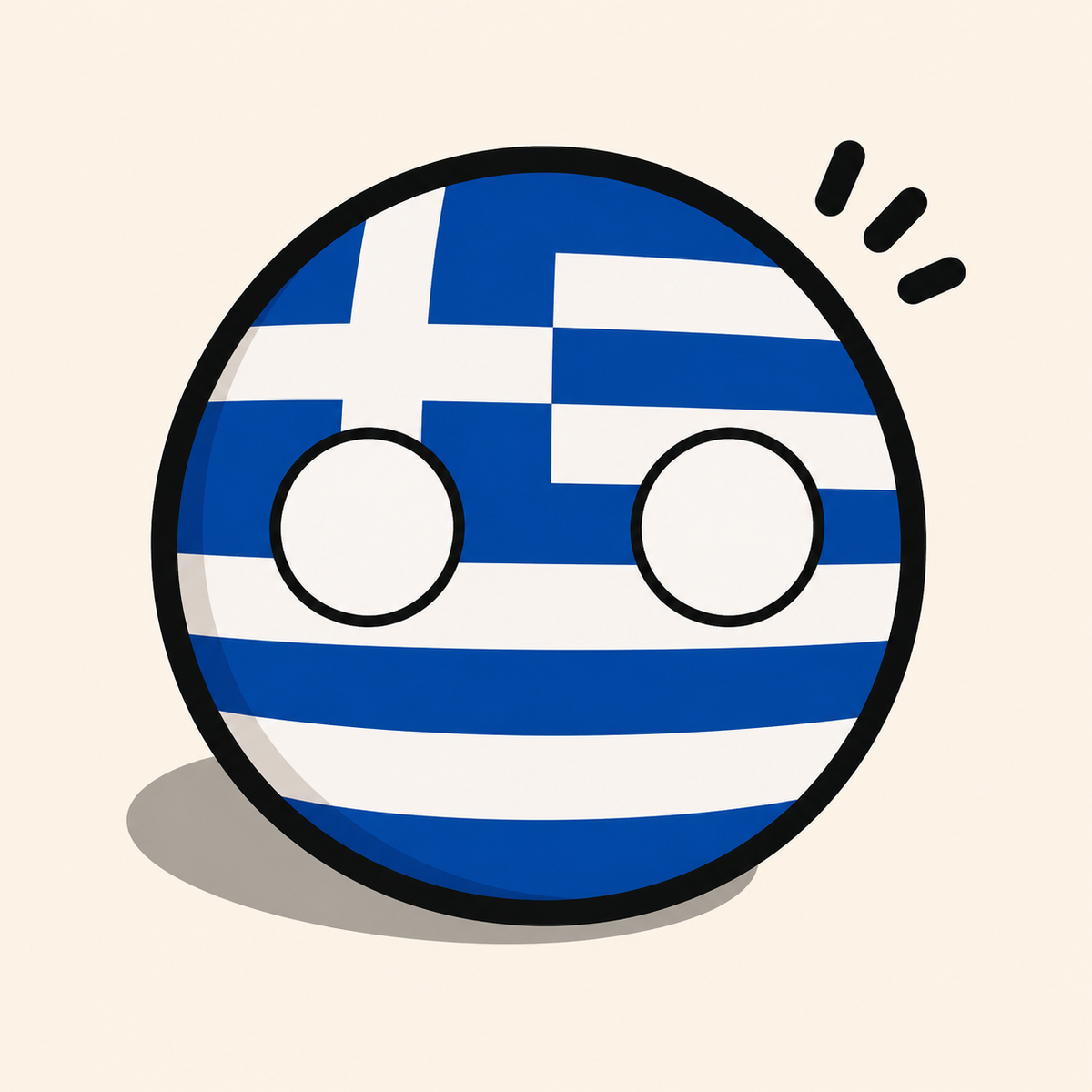 Greece Country Ball 400g 12cm Country Plushie