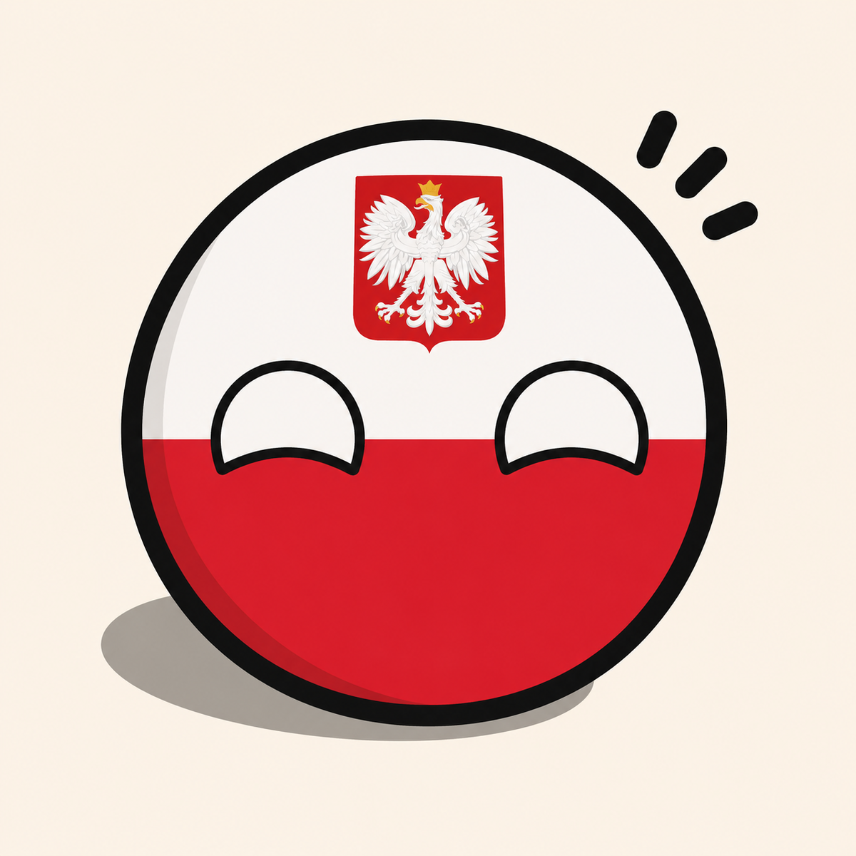 Poland Country Ball 400g 12cm Country Plushie