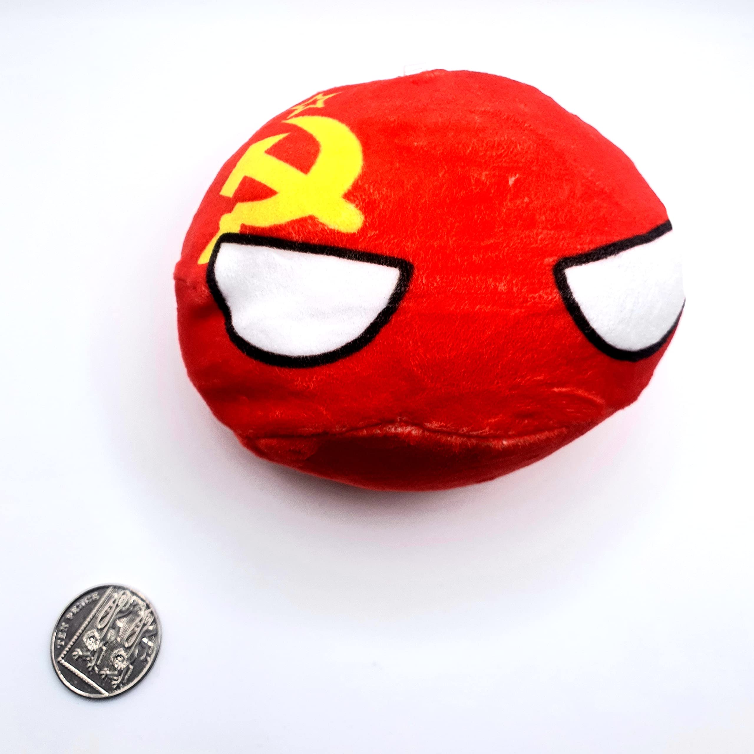 10cm Countryballs Country Ball Cute Soviet Union USSR Communist Hammer & Sickle Flag Cuddly Meme Ball Toy Gift