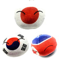 SNS Components North East Asia CountryPlushies Country Ball Japan & Korea Flag Cuddly Meme Ball Gift Keyring Pack of 3