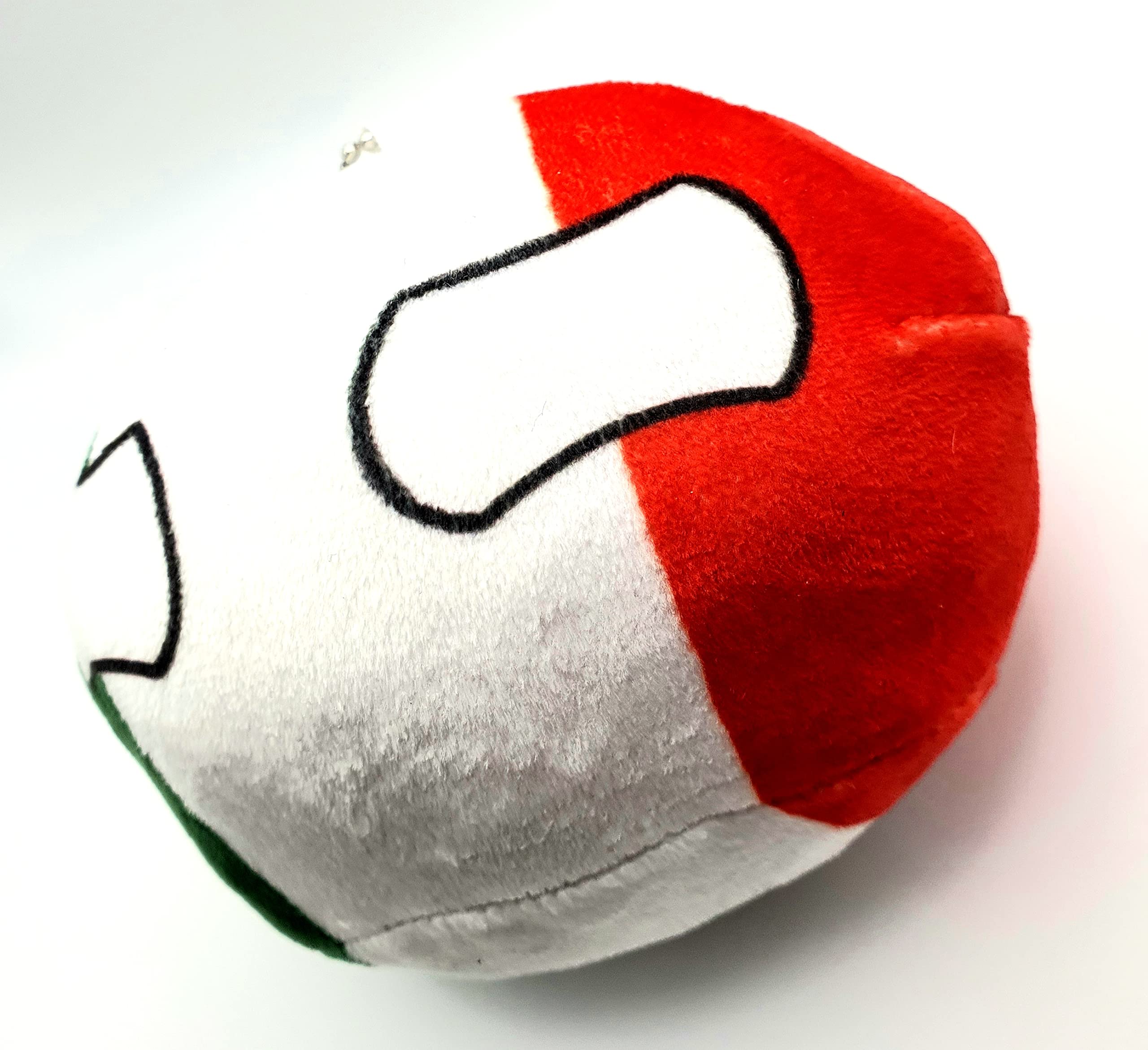 SNS Components 10cm Italy Italian Flag Cuddly Meme Ball Toy Gift - Multicolour - Flag Pin