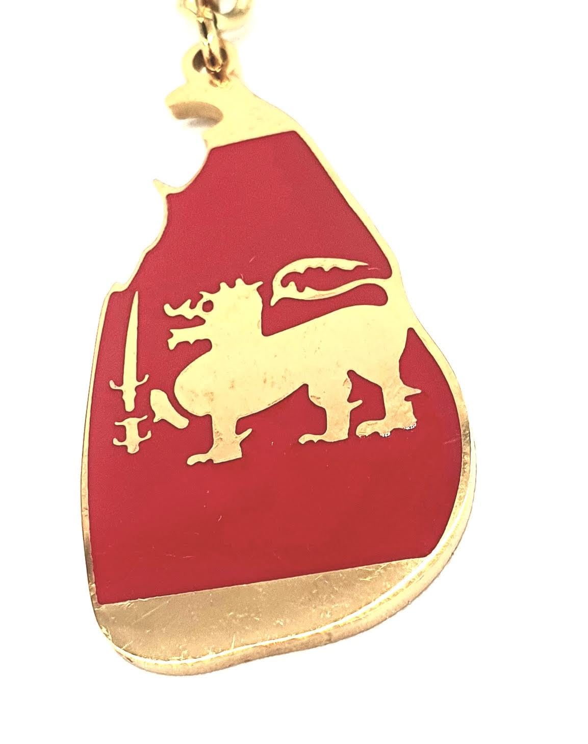 SNS Components Sri Lanka Map Outline Gold Country Flag Key Ring Chain Metal Enamel Keyring